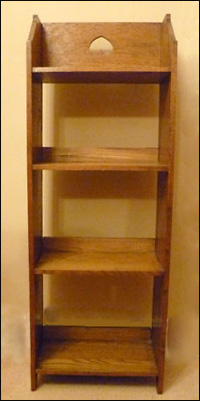 arts & craft oak book shelf